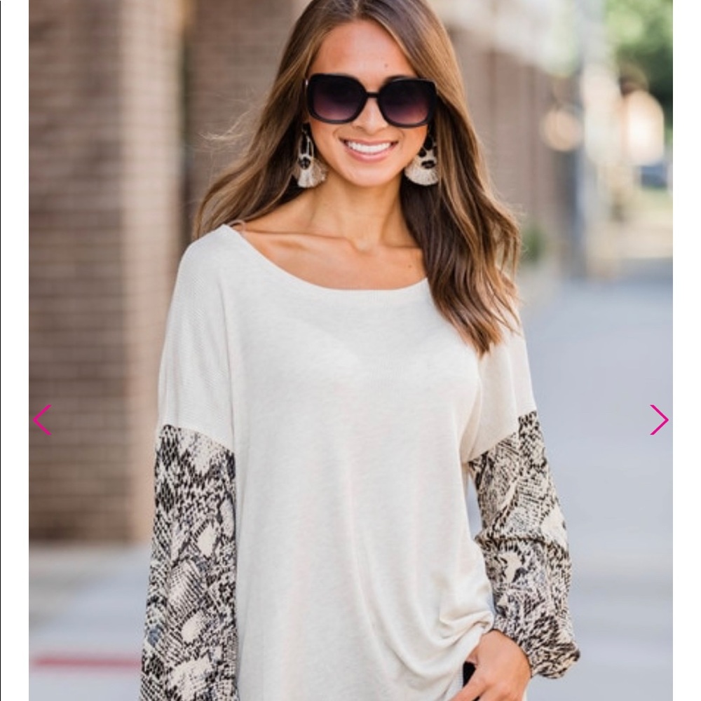 Never let me down snakeskin top - NEVER WORN